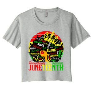 Remembering My Ancestors Juneteenth Celebrate Black Women Women's Crop Top Tee