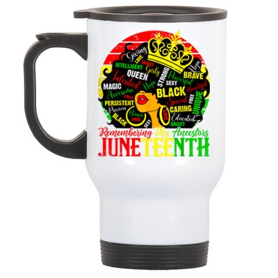 Remembering My Ancestors Juneteenth Celebrate Black Women Stainless Steel Travel Mug