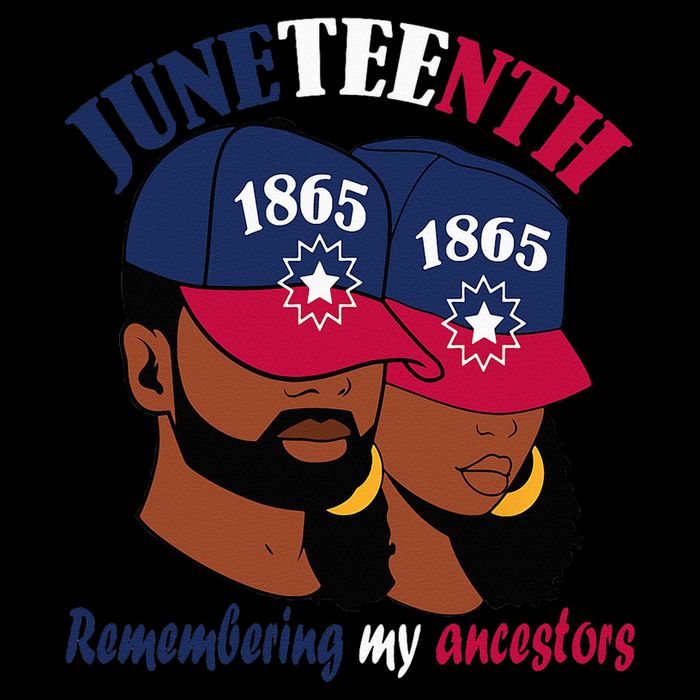 Remembering My Ancestors Juneteenth flag blue red white 16oz Travel Tumbler