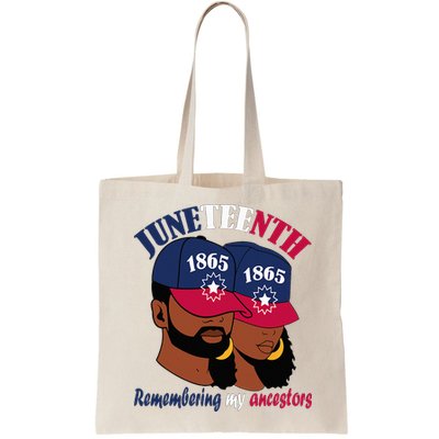 Remembering My Ancestors Juneteenth flag blue red white Bag