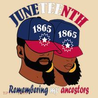 Remembering My Ancestors Juneteenth flag blue red white Zip Tote Bag