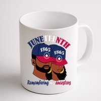 Remembering My Ancestors Juneteenth flag blue red white Mug