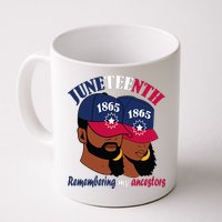 Remembering My Ancestors Juneteenth flag blue red white Mug