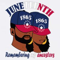 Remembering My Ancestors Juneteenth flag blue red white Mug