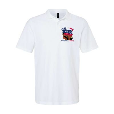 Remembering My Ancestors Juneteenth flag blue red white Polo