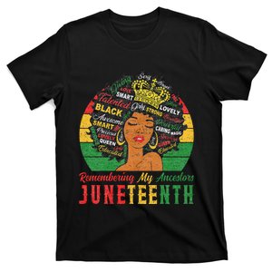 Remembering My Ancestors Juneteenth Proud Black T-Shirt