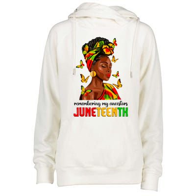 Remembering My Ancestors Juneteenth Celebrate Black Women Womens Funnel Neck Pullover Hood