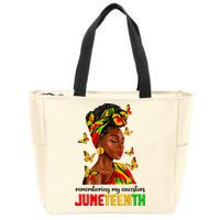 Remembering My Ancestors Juneteenth Celebrate Black Women Zip Tote Bag