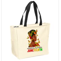 Remembering My Ancestors Juneteenth Celebrate Black Women Zip Tote Bag