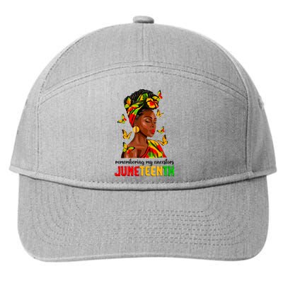Remembering My Ancestors Juneteenth Celebrate Black Women 7-Panel Snapback Hat
