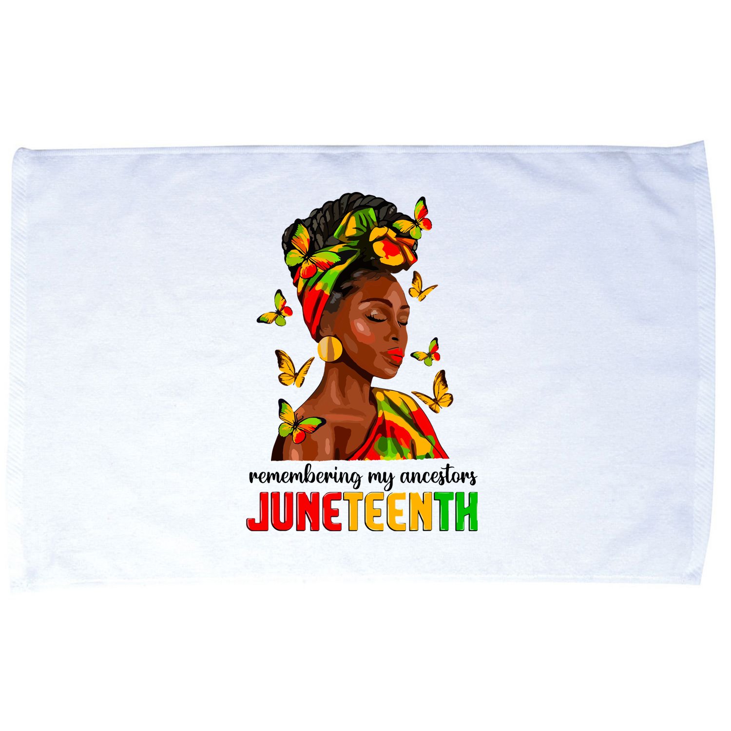 Remembering My Ancestors Juneteenth Celebrate Black Women Microfiber Hand Towel