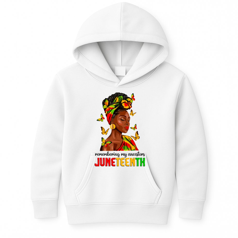 Remembering My Ancestors Juneteenth Celebrate Black Women Kids Hoodie