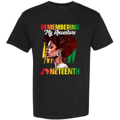 Remembering My Ancestors Black History Juneteenth Garment-Dyed Heavyweight T-Shirt