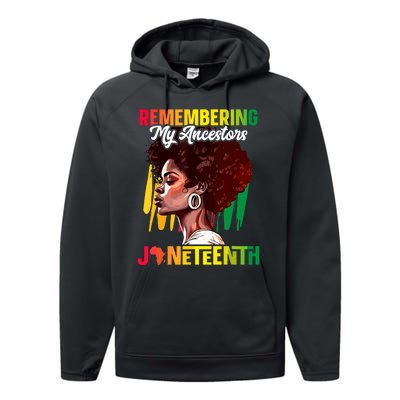 Remembering My Ancestors Black History Juneteenth Performance Fleece Hoodie