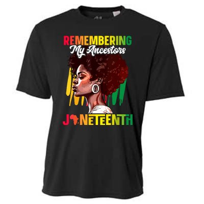 Remembering My Ancestors Black History Juneteenth Cooling Performance Crew T-Shirt