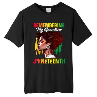 Remembering My Ancestors Black History Juneteenth Tall Fusion ChromaSoft Performance T-Shirt