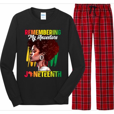 Remembering My Ancestors Black History Juneteenth Long Sleeve Pajama Set