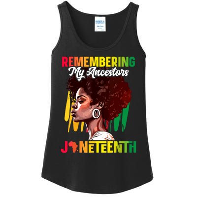 Remembering My Ancestors Black History Juneteenth Ladies Essential Tank