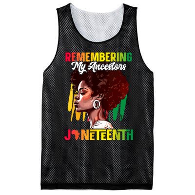 Remembering My Ancestors Black History Juneteenth Mesh Reversible Basketball Jersey Tank