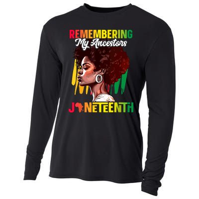 Remembering My Ancestors Black History Juneteenth Cooling Performance Long Sleeve Crew