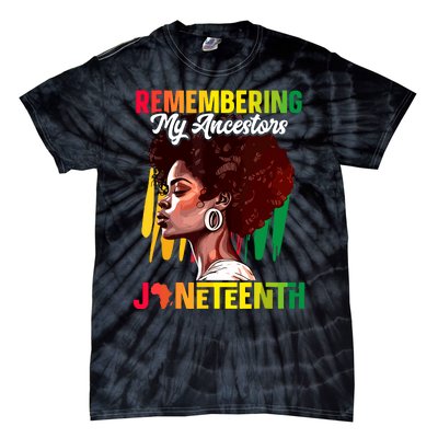 Remembering My Ancestors Black History Juneteenth Tie-Dye T-Shirt