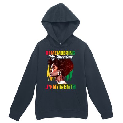 Remembering My Ancestors Black History Juneteenth Urban Pullover Hoodie