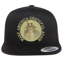 Retro Make America Grateful Again Vintage Uncle Sam Flatbill Hat