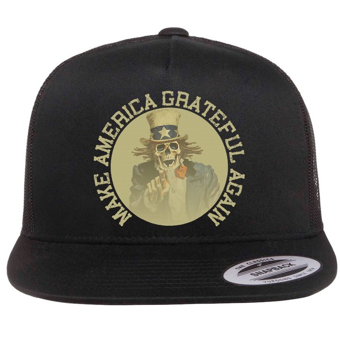 Retro Make America Grateful Again Vintage Uncle Sam Flatbill Hat