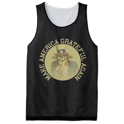 Retro Make America Grateful Again Vintage Uncle Sam Mesh Reversible Basketball Jersey Tank