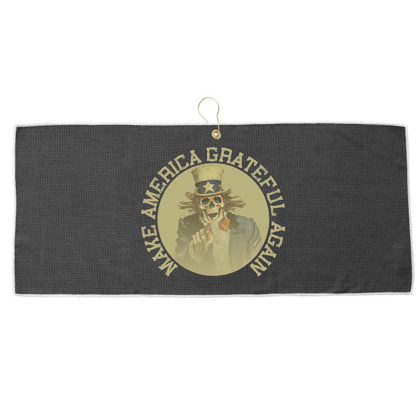Retro Make America Grateful Again Vintage Uncle Sam Large Microfiber Waffle Golf Towel