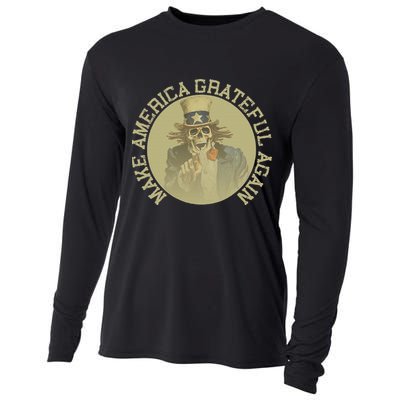 Retro Make America Grateful Again Vintage Uncle Sam Cooling Performance Long Sleeve Crew