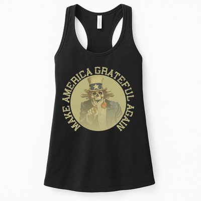 Retro Make America Grateful Again Vintage Uncle Sam Womens Tank Top