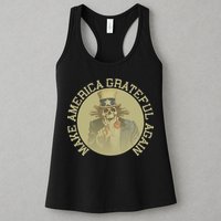 Retro Make America Grateful Again Vintage Uncle Sam Womens Tank Top