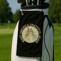 Retro Make America Grateful Again Vintage Uncle Sam Golf Towel
