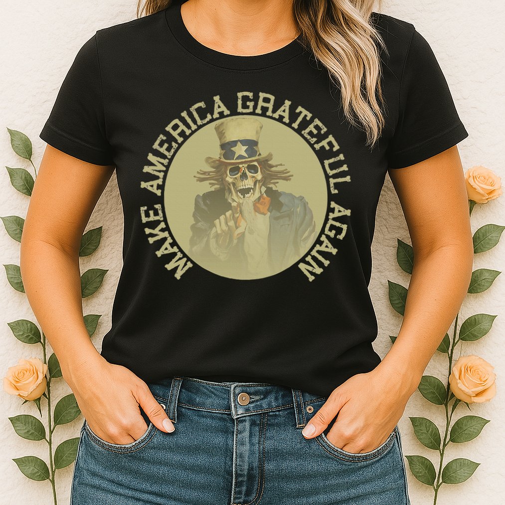 Retro Make America Grateful Again Vintage Uncle Sam Womens T-Shirt