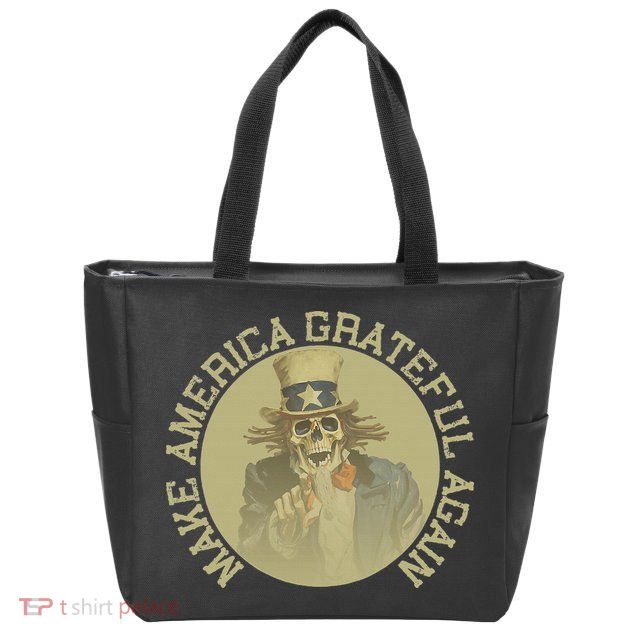 Retro Make America Grateful Again Vintage Uncle Sam Zip Tote Bag