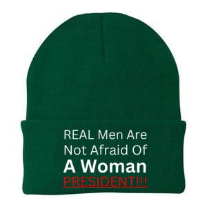 Real Man Are Not Afraid Of A Woman President Knit Cap Winter Beanie