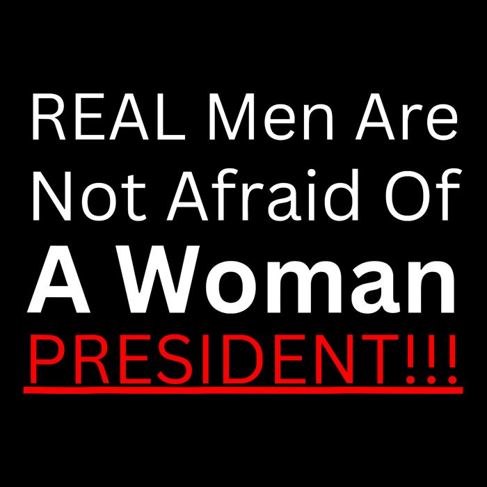 Real Man Are Not Afraid Of A Woman President Drawstring Bag