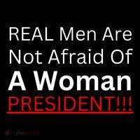 Real Man Are Not Afraid Of A Woman President Pom Pom 12in Knit Beanie