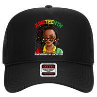 Remembering My Ancestors Juneteenth Celebrate Black Pride Women High Crown Mesh Back Trucker Hat