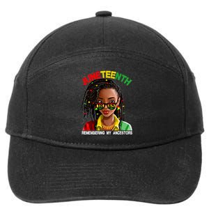 Remembering My Ancestors Juneteenth Celebrate Black Pride Women 7-Panel Snapback Hat