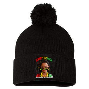 Remembering My Ancestors Juneteenth Celebrate Black Pride Women Pom Pom 12in Knit Beanie