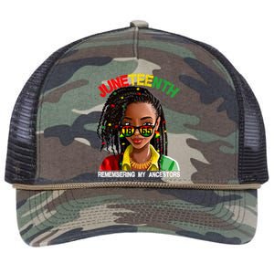 Remembering My Ancestors Juneteenth Celebrate Black Pride Women Retro Rope Trucker Hat Cap