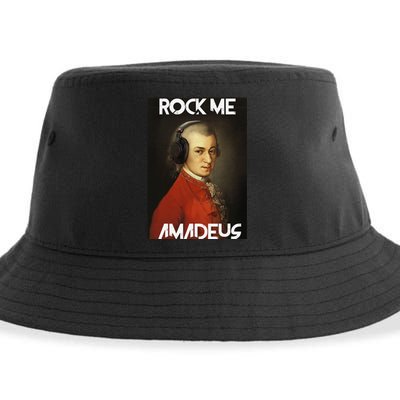 Rock Me Amadeus Wolfgang Amadeus Mozart Piano and Music Sustainable Bucket Hat