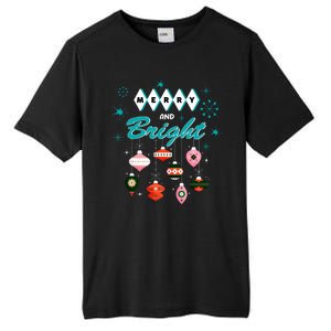 Retro Merry And Bright Midcentury Modern Christmas Pyrex Tall Fusion ChromaSoft Performance T-Shirt