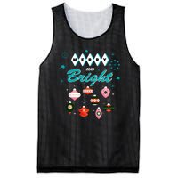 Retro Merry And Bright Midcentury Modern Christmas Pyrex Mesh Reversible Basketball Jersey Tank