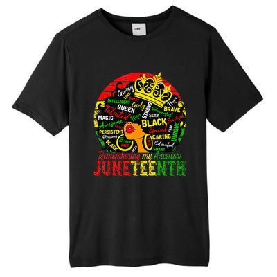 Remembering My Ancestors Juneteenth Celebrate Black Women Tall Fusion ChromaSoft Performance T-Shirt