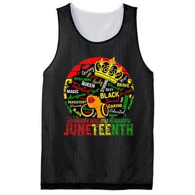 Remembering My Ancestors Juneteenth Celebrate Black Women Mesh Reversible Basketball Jersey Tank