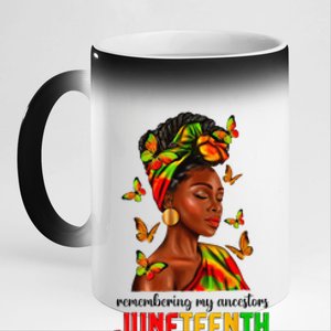 Remembering My Ancestors Juneteenth Celebrate Black Women 11oz Black Color Changing Mug