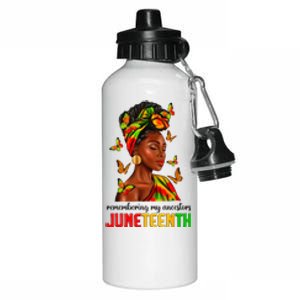 Remembering My Ancestors Juneteenth Celebrate Black Women Aluminum Water Bottle